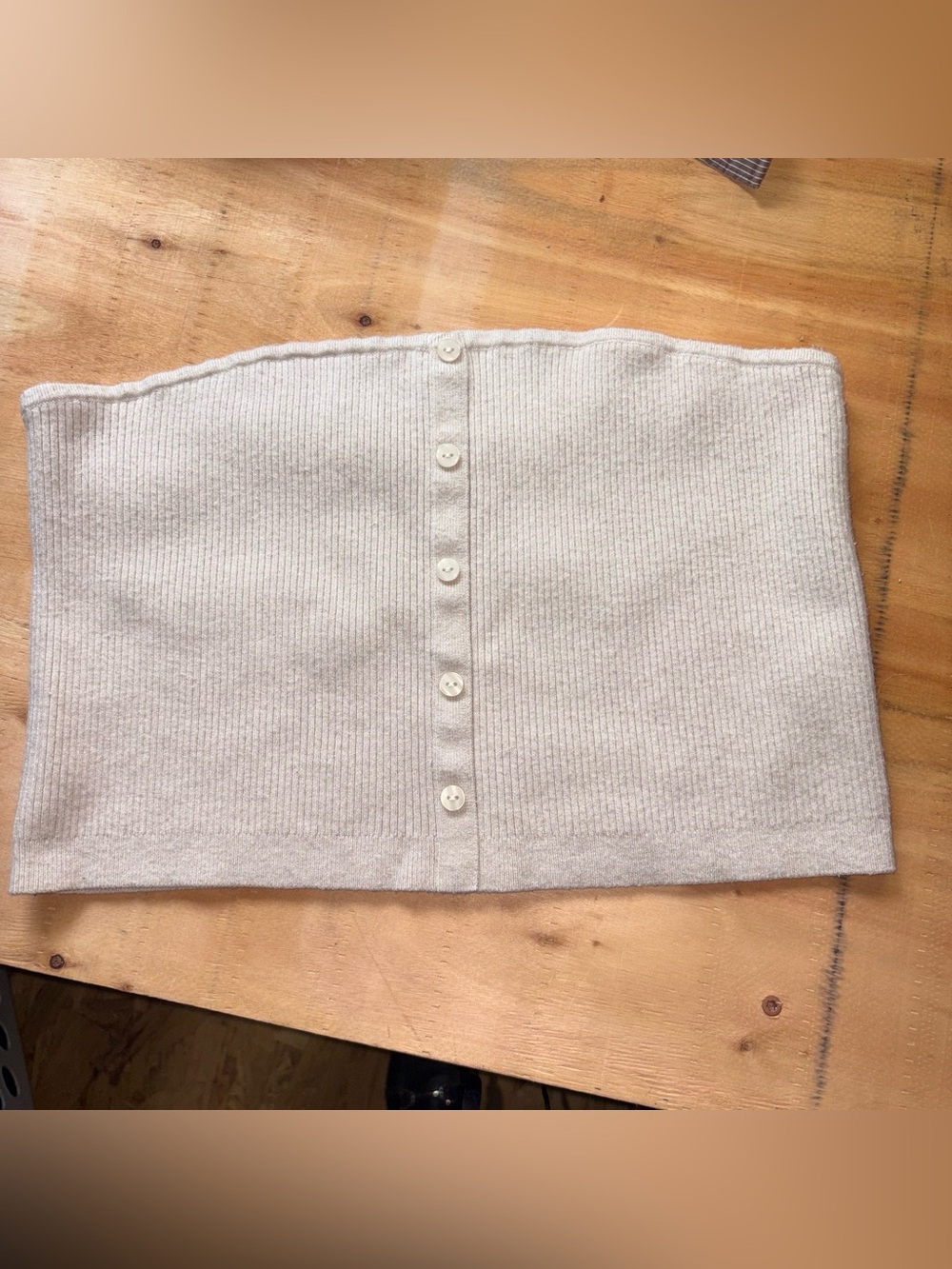 American Eagle Outfitters Soft Cream Ribbed Top